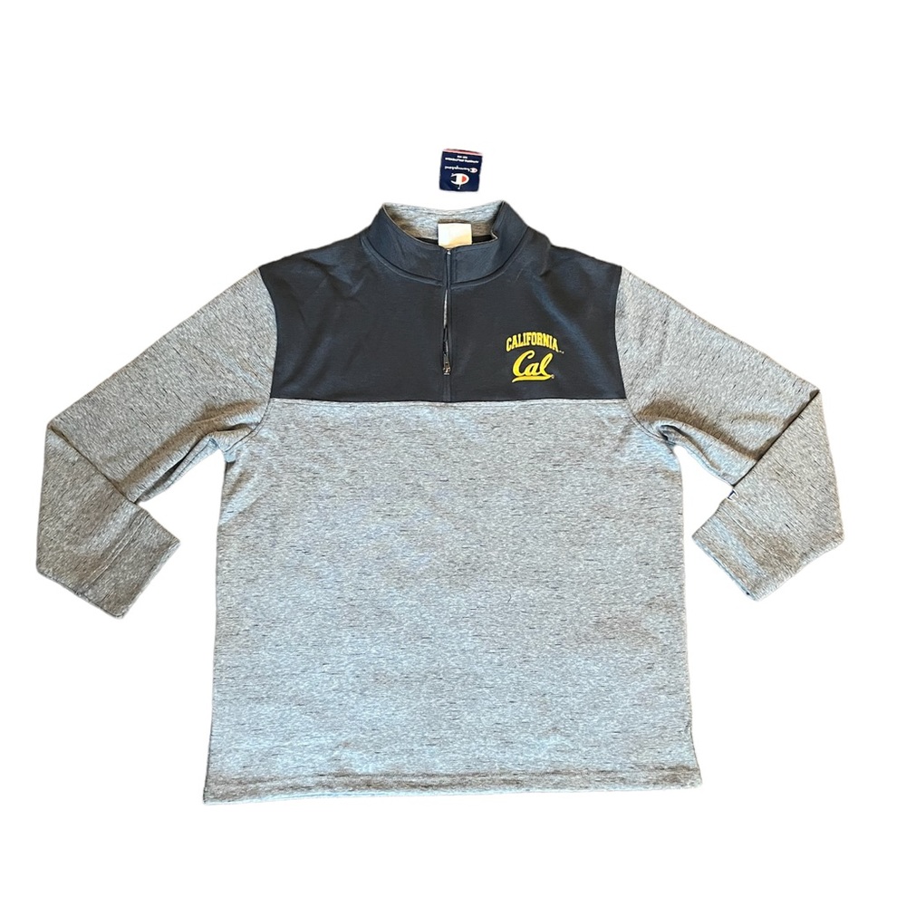 Champion Authentic Cal Athletic Wear Zip Up Pullover Mens Size XL Gray